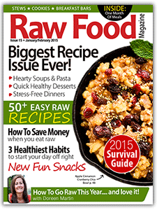 raw food recipes in raw food magazine